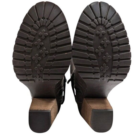 Eastland Womens 6.5 Booties Bellamy 1955 Bootie Leather Zip Cowgirl Western - Picture 7 of 12